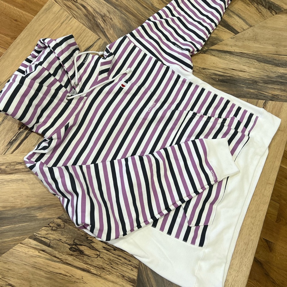 Champion Reverse Weave Striped Hoodie